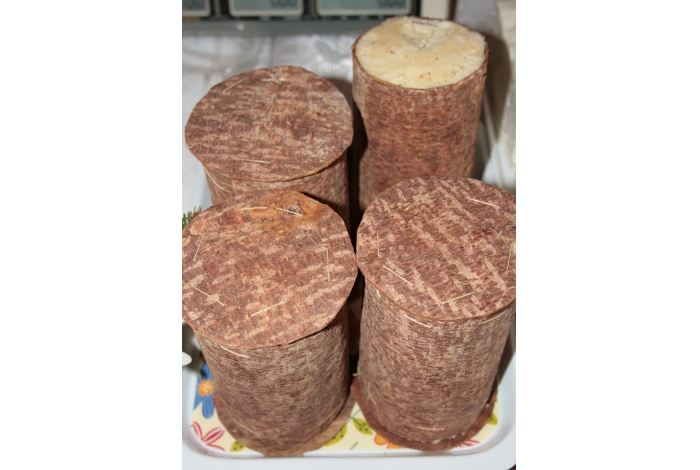 Sheep Cheese In Fir Tree Bark